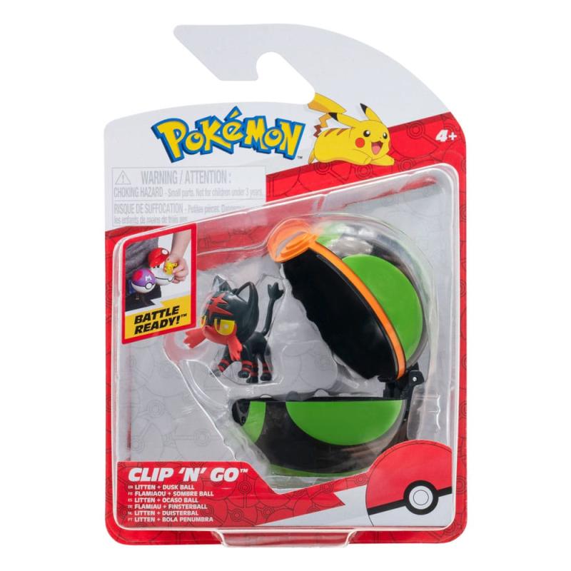 Pokémon Clip'n'Go Poké Balls Litten & Dusk Ball