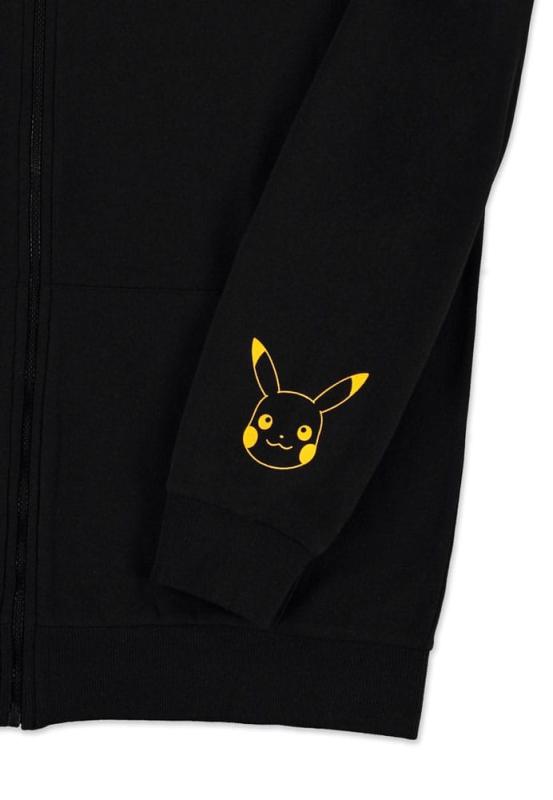 Pokemon Zipper Hoodie Sweater Pikachu Electrifying Line-art Size L