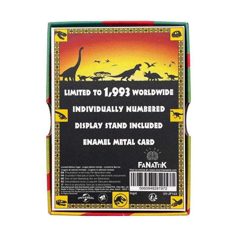 Jurassic Park Metal Card 30th Anniversary Jeep Limited Edition