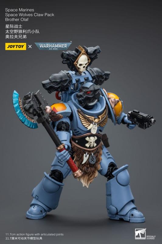Warhammer 40k Action Figure 1/18 Space Marines Space Wolves Claw Pack Brother Olaf 12 cm
