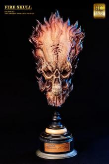 Fire Skull Life-Size Bust by Akihito 66 cm