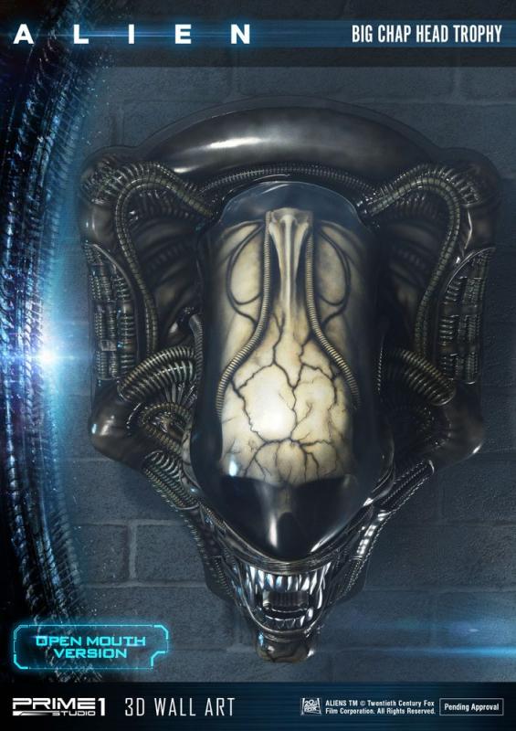 Alien: Warrior Alien Head Trophy Open Mouth Version - 3DWall Art58 cm - Prime 1 Studio