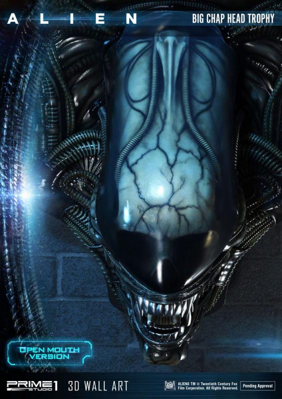 Alien: Warrior Alien Head Trophy Open Mouth Version - 3DWall Art58 cm - Prime 1 Studio