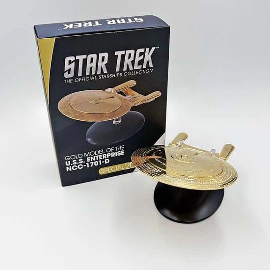 Star Trek: First Contact Diecast Mini Replicas SP 18K Gold USS Enterprise NCC-1701-D