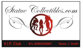 Statue Collectibles V.I.P. Club loyalty card 3% disc. - Roční členství