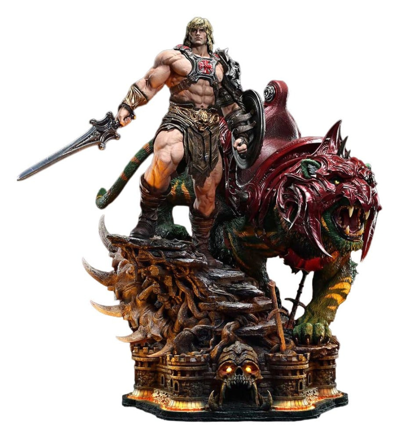 Masters of the Universe Real Elite Masterline Series Statue 1/4 He-Man & Battle Cat 86 cm