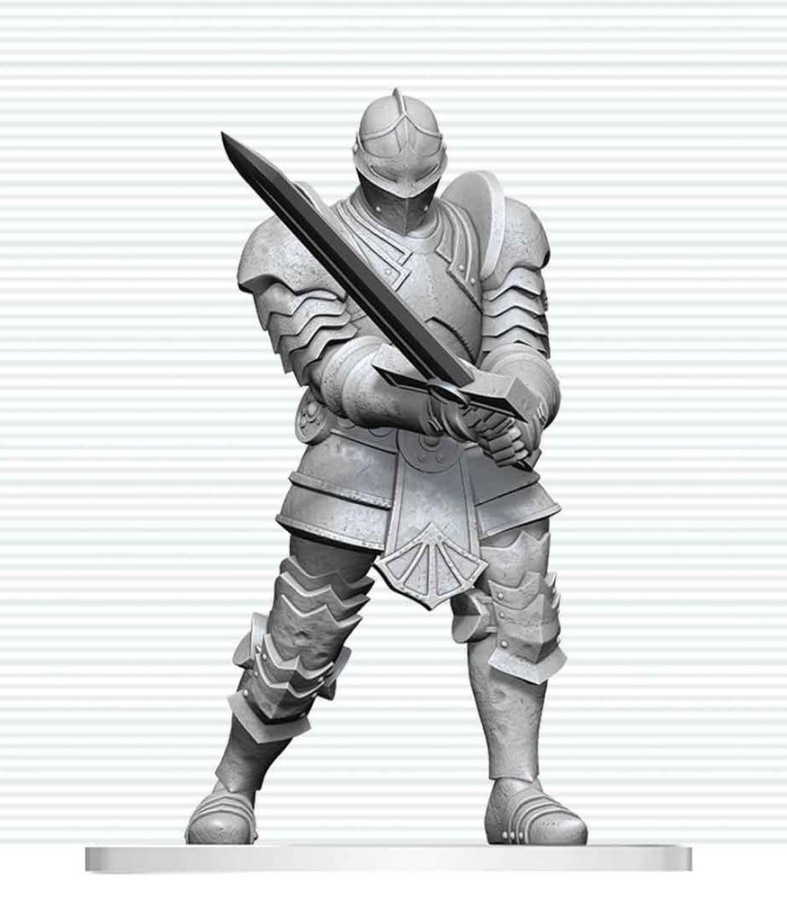 Dungeons & Dragons Nolzur's Marvelous Miniatures Unpainted Miniature Red Knight Guardian Golem 14 cm
