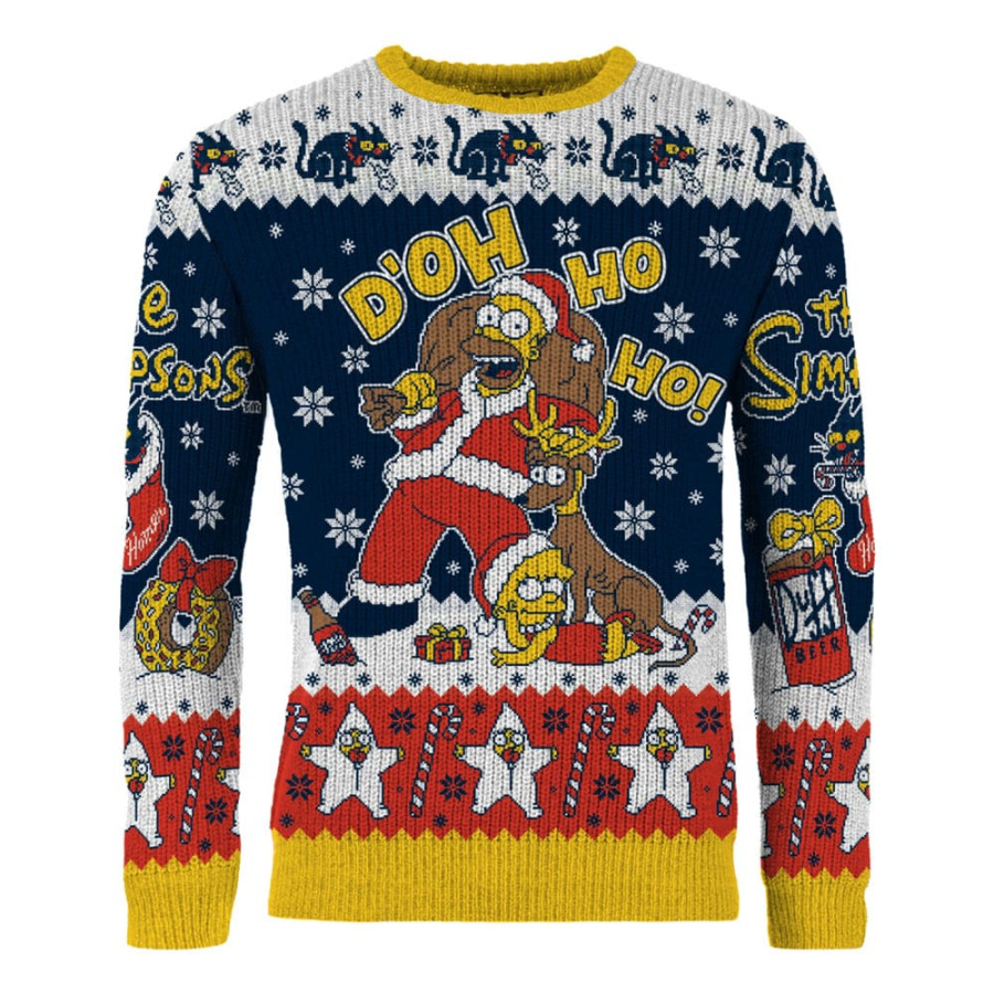 Simpsons Christmas Sweater D'oh Ho Ho! Size S