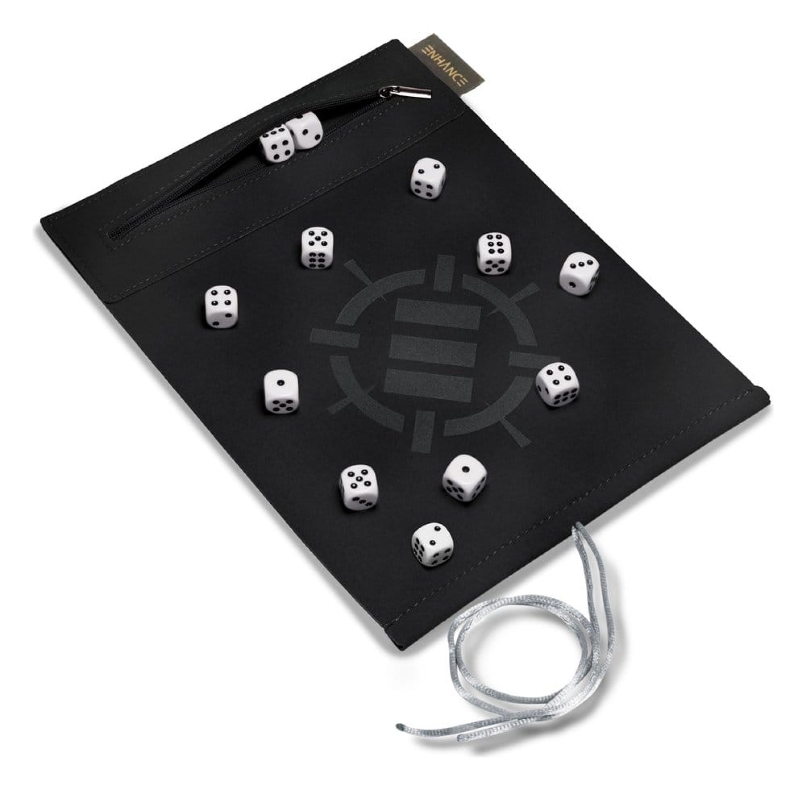 Enhance Tabletop Accessories Roll on a Scroll Dice and Rolling Mat White