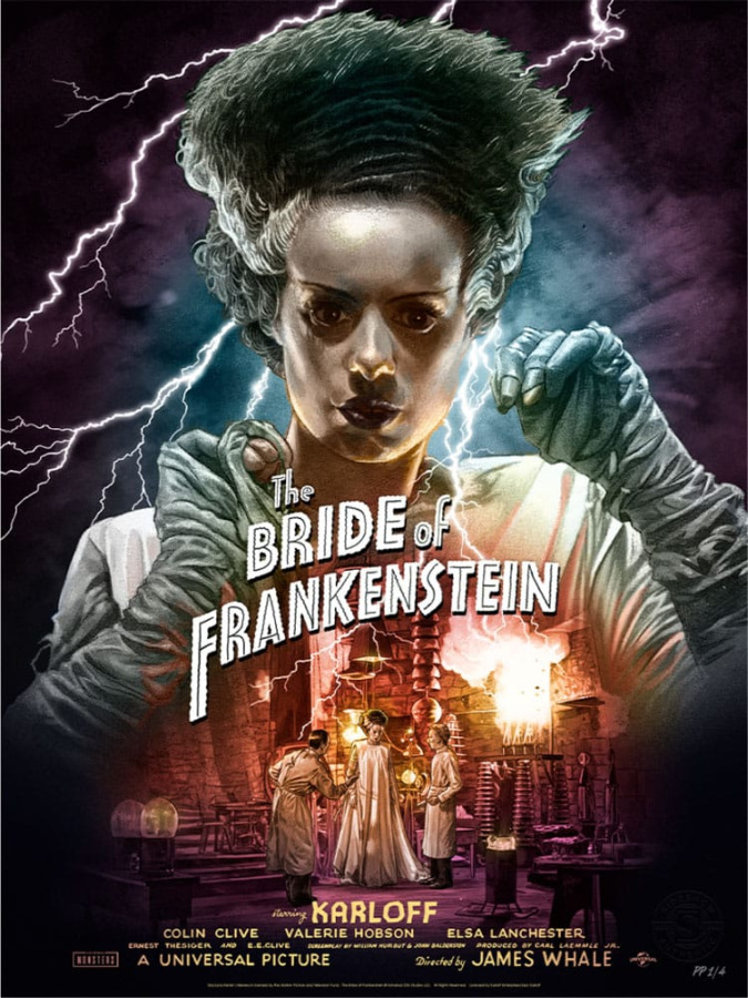 Bride of Frankenstein Art Print Bride of Frankenstein (Color Variant) by Ruiz Burgos 61 x 46 cm - un