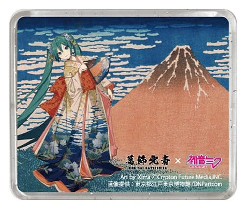 Katsushika Hokusai x Hatsune Miku 3D Magnet Thirty-six Views of Mount Fuji Fine Wind, Clear Morning