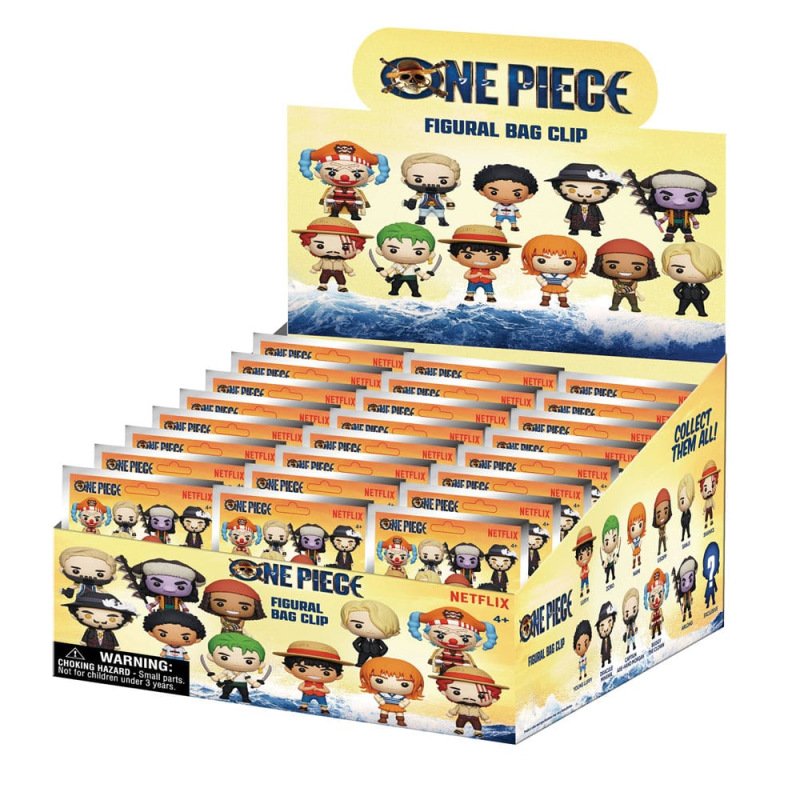 One Piece 3D PVC Bag Clips Netflix Series 1 Display (24) 2