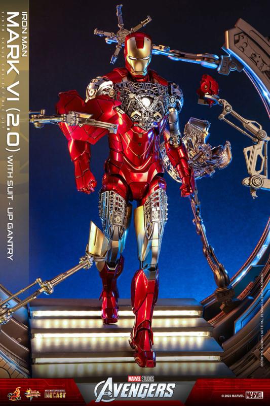 Marvel's The Avengers Movie Masterpiece Diecast Action Figure 1/6 Iron Man Mark VI (2.0) with Suit-U