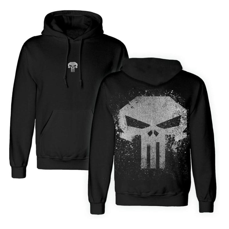 Punisher Hooded Sweater Skull With Metallic Ink Size XL