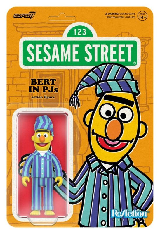 Sesame Street ReAction Action Figure Wave 06 Bert (PJ) 10 cm 1