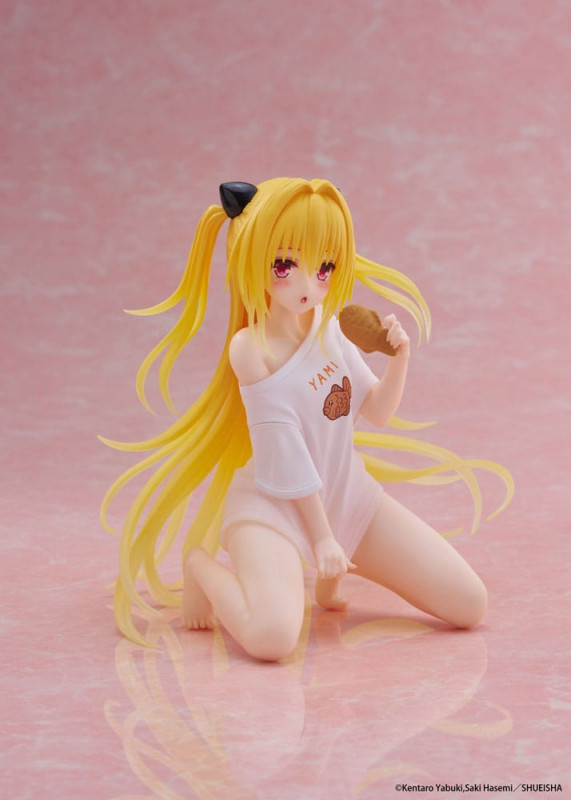 To Love-Ru Darkness PVC Statue Desktop Cute Figure Golden Darkness Roomwear Ver. 13 cm 8