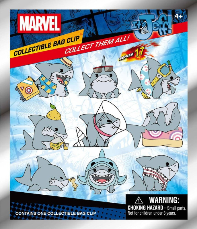 Marvel Rivals 3D Foam Bag Clips Jeff the Land Shark Series 17 Display (24) 1