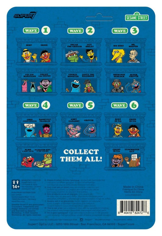 Sesame Street ReAction Action Figure Wave 06 Count Von Count (PJs) 10 cm 2