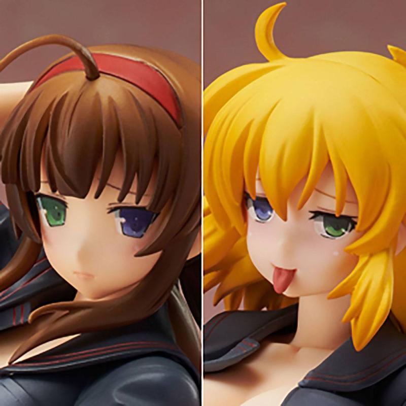 Senran Kagura NewWave Gburst PVC Statue 1/10 Ryobi x Ryona Bare Body Sailor Uniform Ver. 19 cm