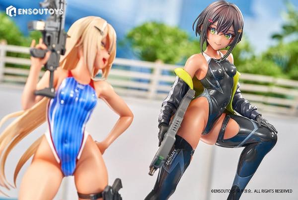 Arms Note Statue 1/7 Swim Team Bucho-chan and Kohai-chan 22 cm