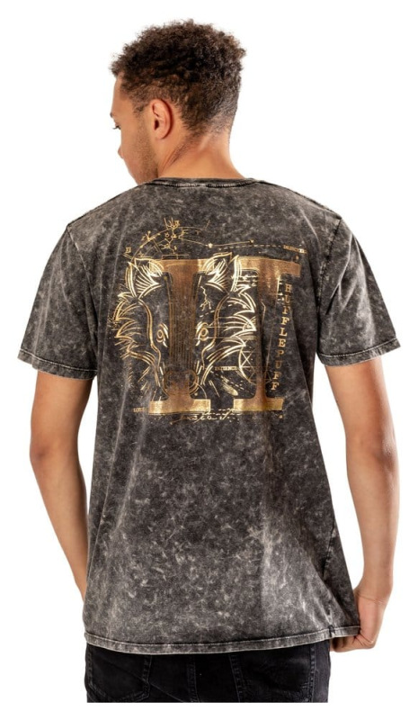 Harry Potter T-Shirt Hufflepuff Acid Wash Size XL 1