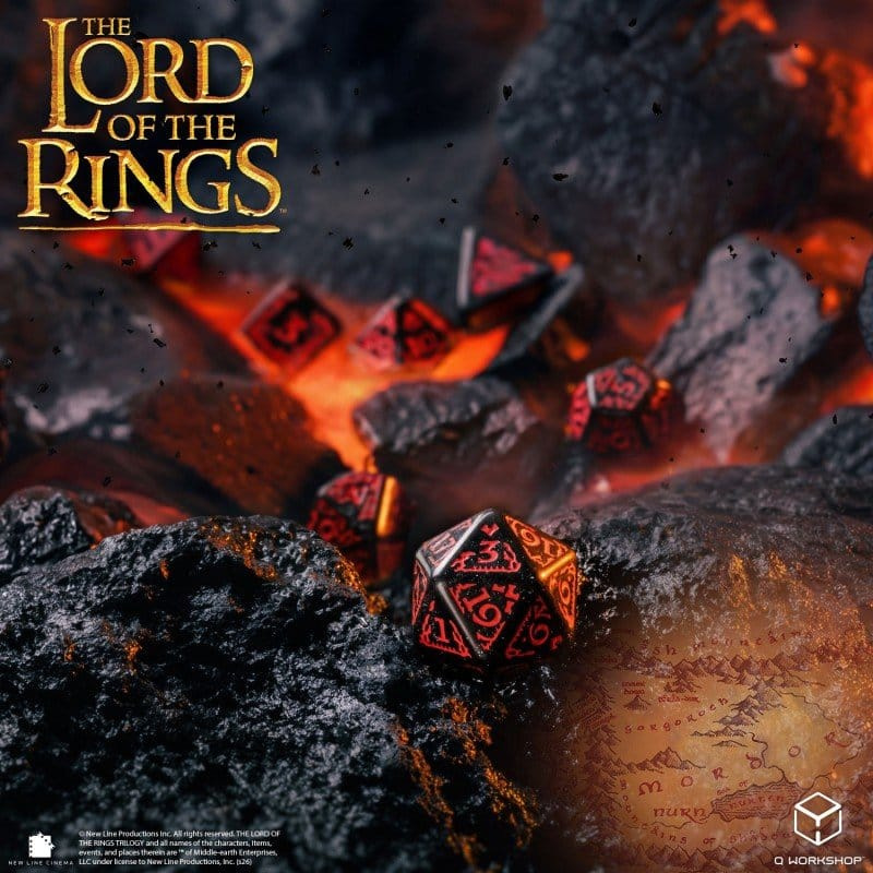 The Lord of the Rings Dice Set of 7 Mordor 2