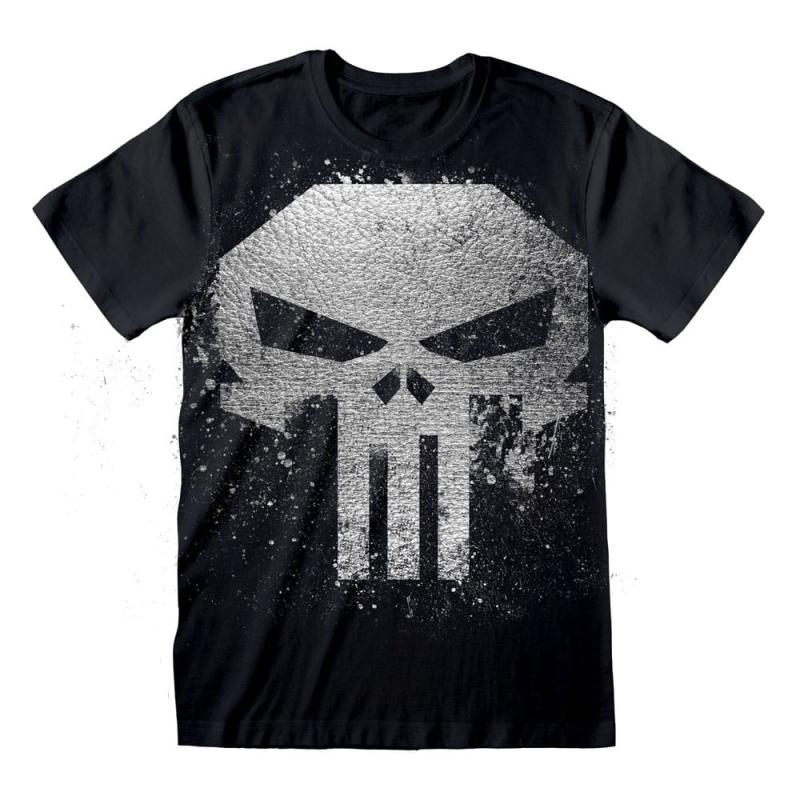 Punisher T-Shirt Skull With Metallic Ink Size S