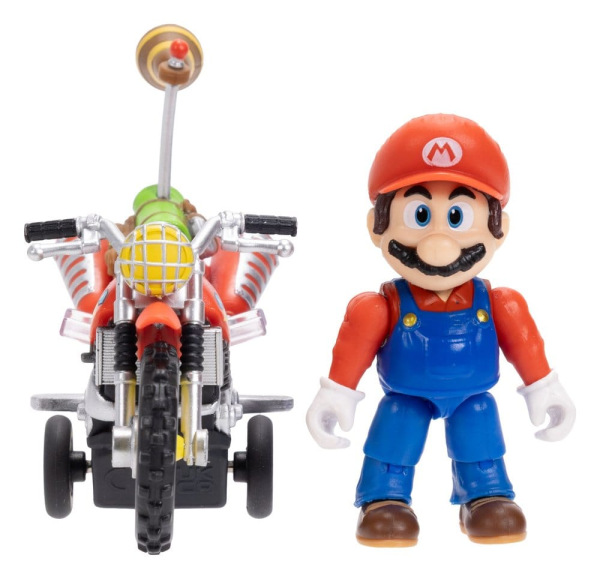 The Super Mario Galaxy Movie Action Figure with Pull Back Motorcycle Mario 6 cm 2