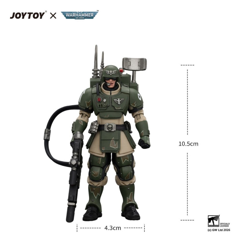 Warhammer Action Figure Astra Militarum Kasrkin 3 with Hot-shot Lasgun and Vox-caster 5