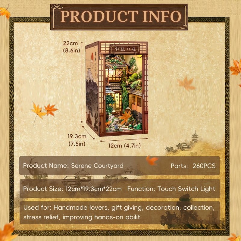 Book Nook Serene Courtyard 22 x 12 cm 1