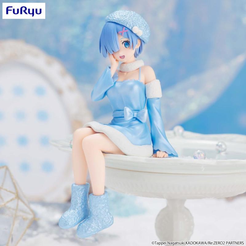 Re:Zero Starting Life in Another World Noodle Stopper PVC Statue Rem Snow Princess Pearl Color Ver.