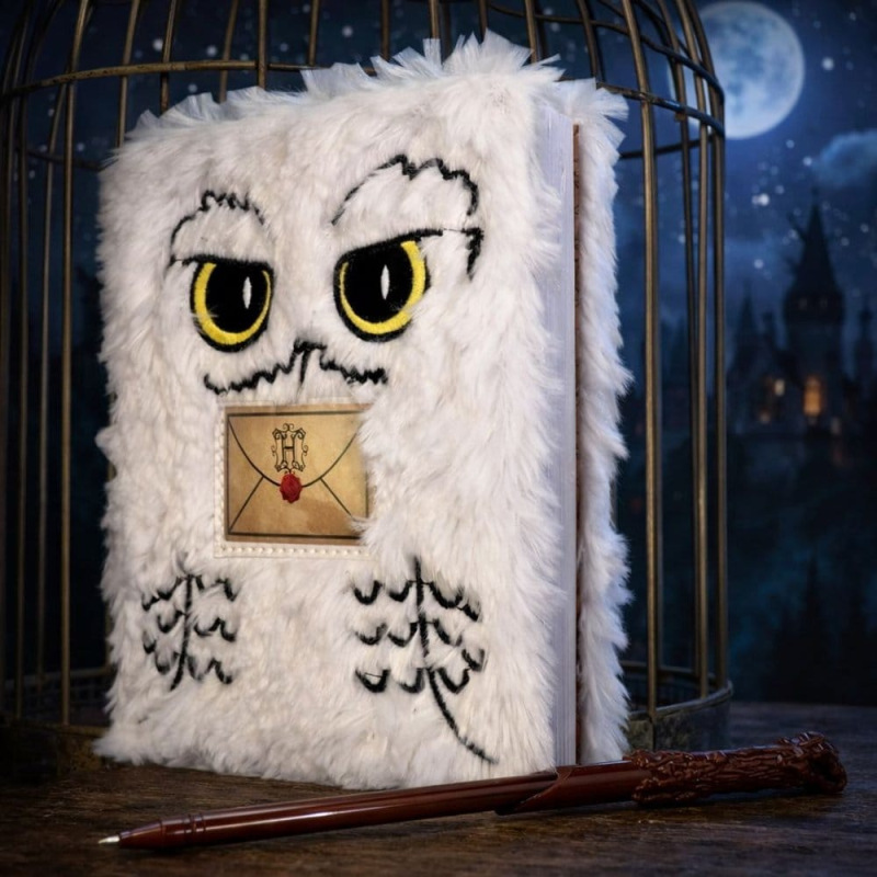 Harry Potter Plush Notebook Set with Pen Hedwig Magical Locations 1