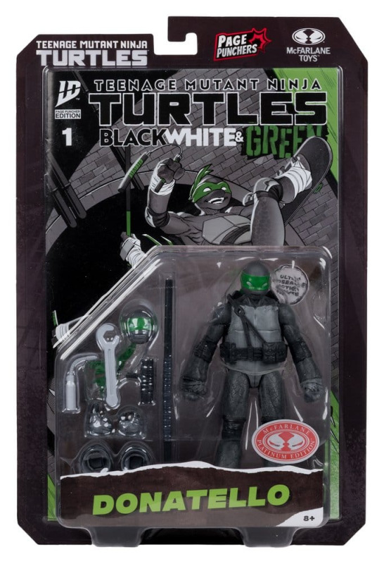 Teenage Mutant Ninja Turtles Page Punchers Action Figure Donatello (Black White & Green ) (Red Plati 6