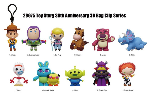 Toy Story 3D PVC Bag Clips 30th Anniversary Series 67 Display (24) 1