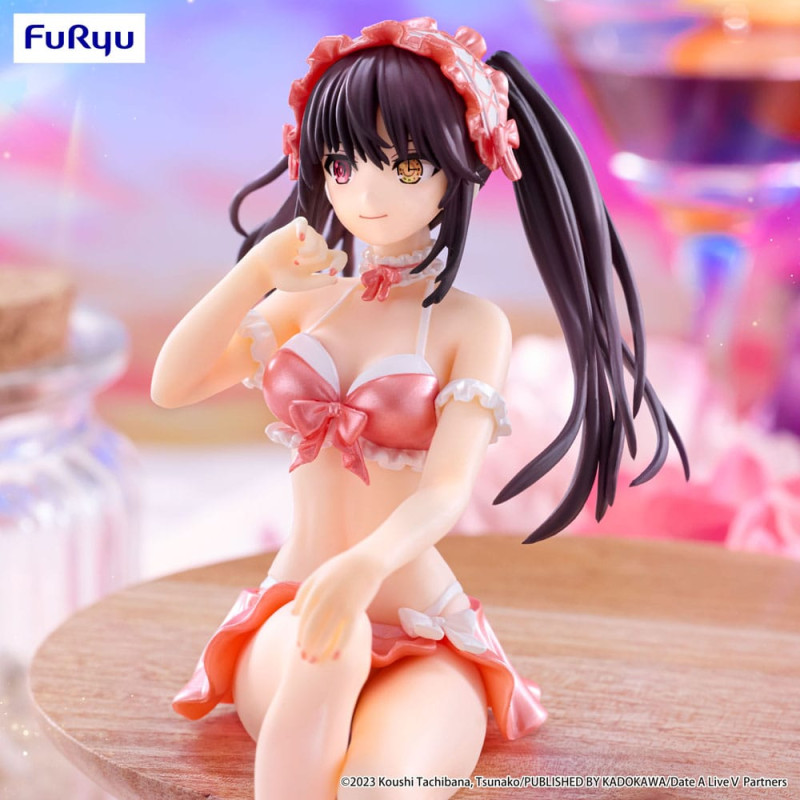Date A Live V Noodle Stopper PVC Statue Kurumi Tokisaki Swimsuit Pastel Red Color Ver. 15 cm 3