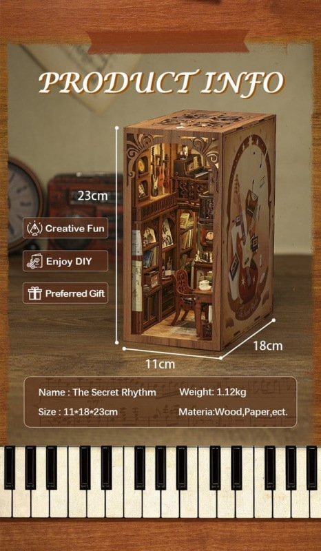 Book Nook The Secret Rhythm 23 x 11 cm 8