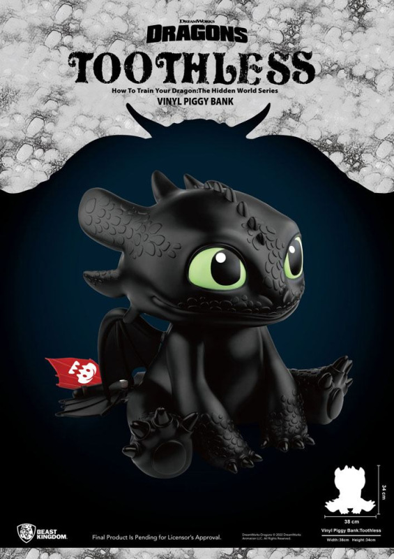 How To Train Your Dragon Piggy Vinyl Bank Toothless 30 cm 1