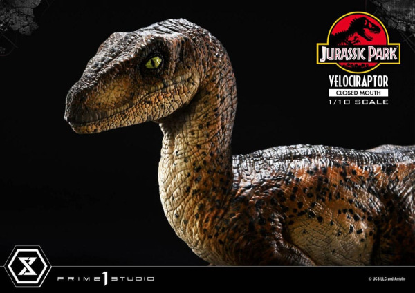 Jurassic Park Prime Collectibles Statue 1/10 Velociraptor Closed Mouth 19 cm 7