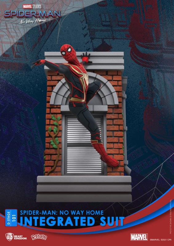 Spider-Man: No Way Home D-Stage PVC Diorama Spider-Man Integrated Suit Closed Box Version 16 cm