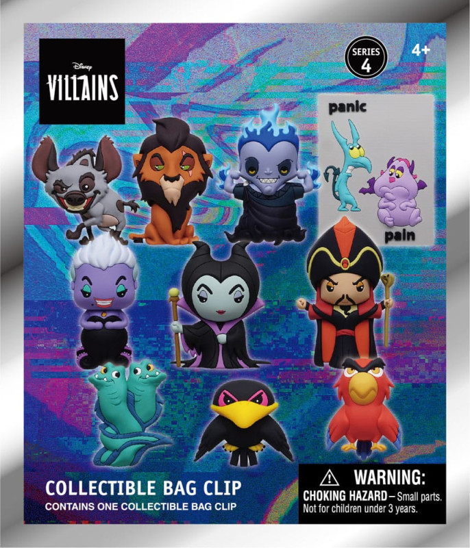 Disney 3D Foam Bag Clips Villains Series 4 Display (24) 1