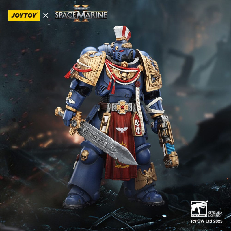 Warhammer 40,000: Space Marine 2 Action Figure Ultramarines Relic Primus Armourwith Plasma Pistol an 10