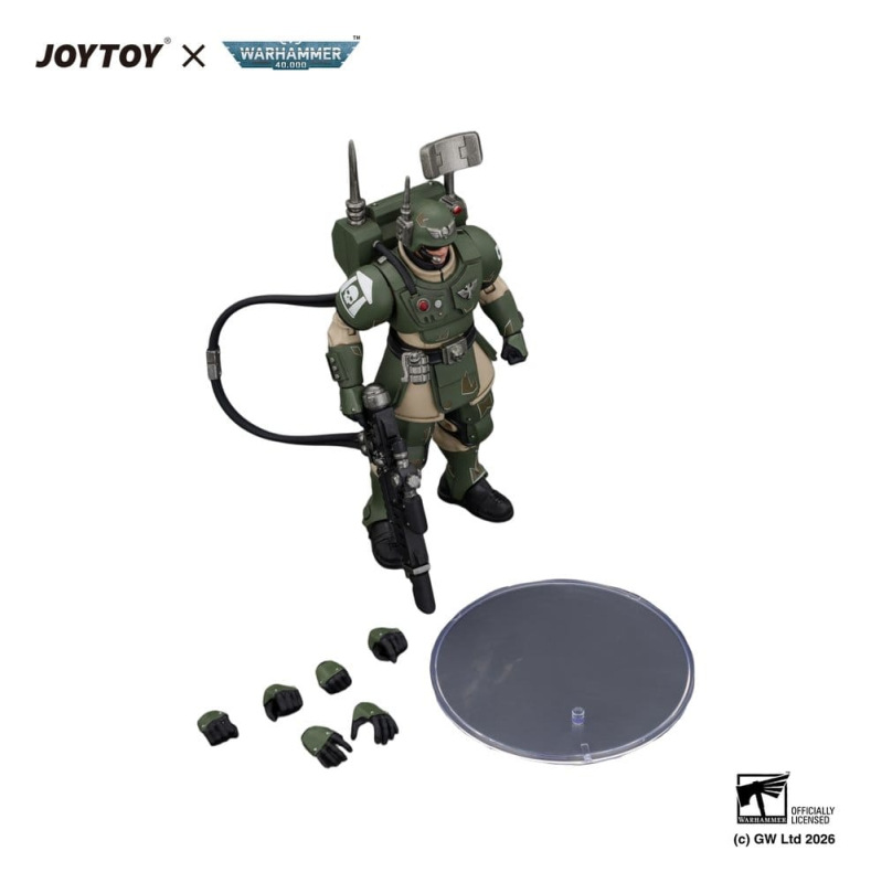 Warhammer Action Figure Astra Militarum Kasrkin 3 with Hot-shot Lasgun and Vox-caster 4