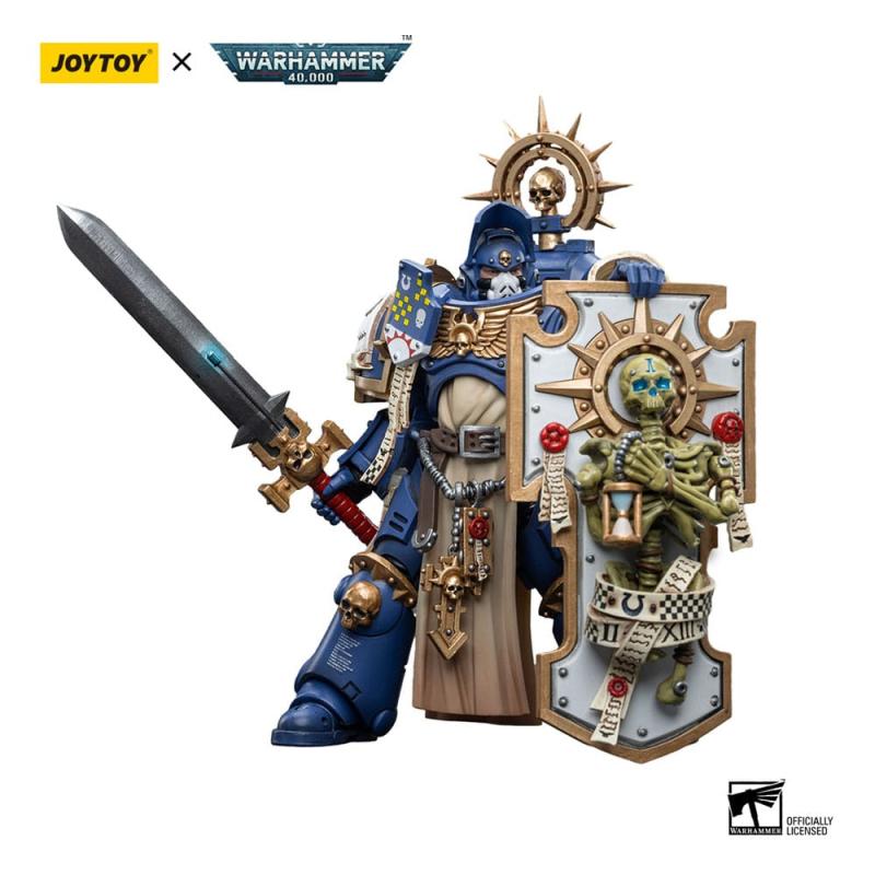 Warhammer 40k Action Figure 1/18 Ultramarines Primaris Captain with Relic Shield and Power Sword 12