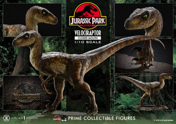 Jurassic Park Prime Collectibles Statue 1/10 Velociraptor Closed Mouth 19 cm 1
