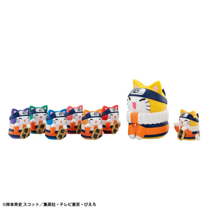 Naruto Shippuden Mega Cat Project Nyaruto! Trading Figures Fortune Cats Coloful 7 cm Assortment (6) 8