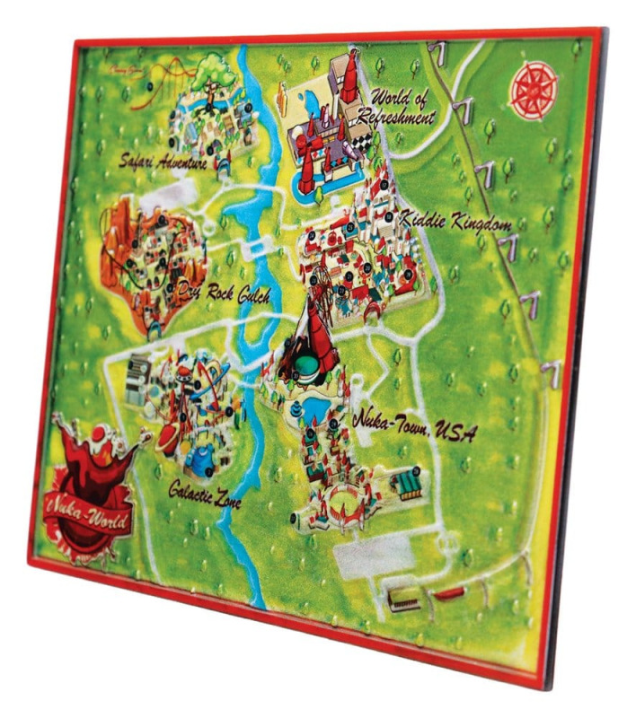 Fallout Replica Metal Map Nuka-World Limited Edition 16 x 13 cm 1