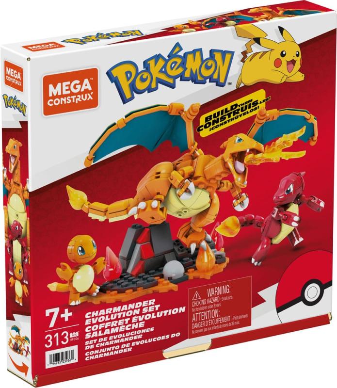 Pokémon Mega Construx Construction Set Charmander Evolution Set