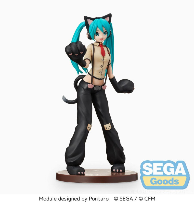 Hatsune Miku Project DIVA Arcade Future Tone SPM PVC Statue Hatsune Miku Kitty Cat 23 cm 3