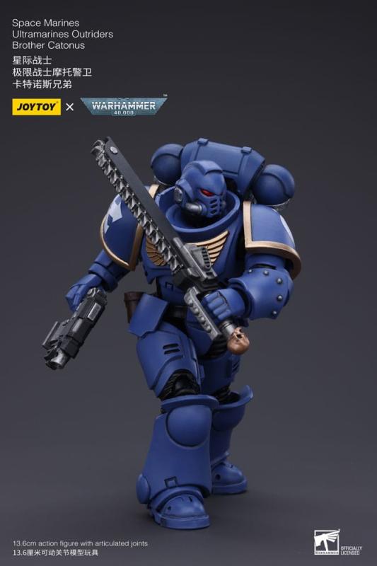 Warhammer 40k Action Figure 1/18 Space Marines Ultramarines Outriders Brother Catonus 14 cm 4