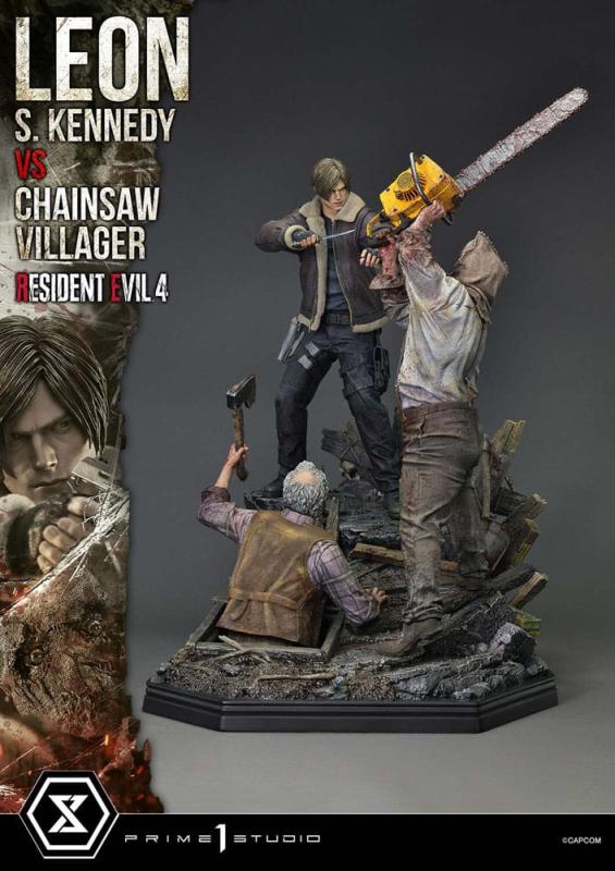 Resident Evil 4 Ultimate Premium Masterline Series Statue 1/4 Leon S. Kennedy vs. Chainsaw Villager 13